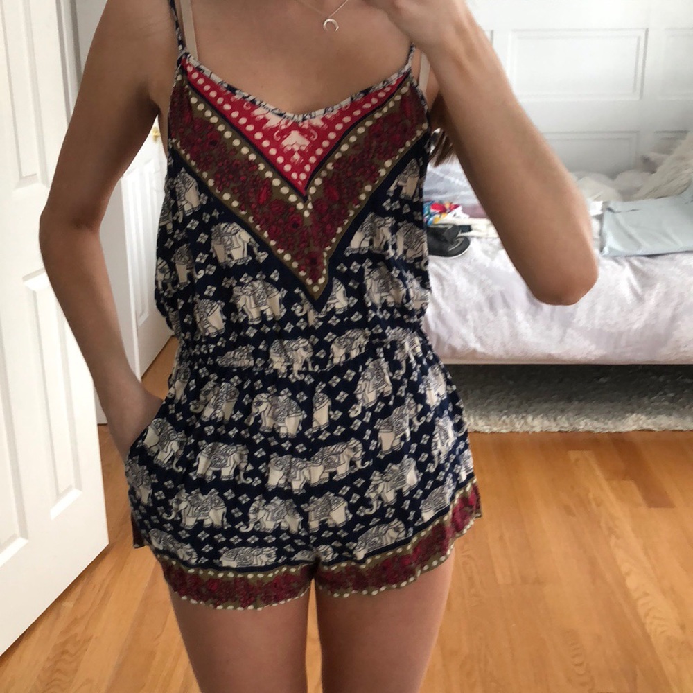 ⭐️Elephant Print Romper